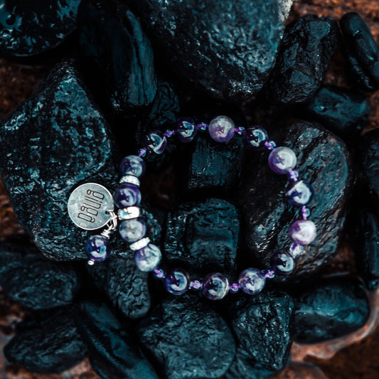 Amethyst Bracelet with Love Runes