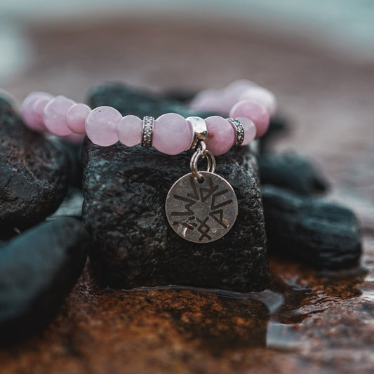 Kunzite Bracelet with Love Runes