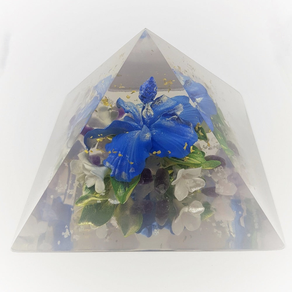  flower orgonite pyramid space harmony amulet